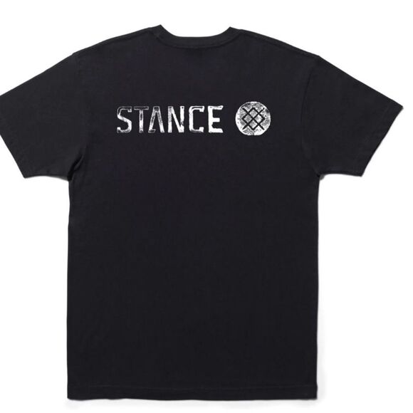 NWOT STANCE Unisex Black Short Sleeve Graphic Logo Crew Neck Tee Shirt- Size L - Picture 2 of 6